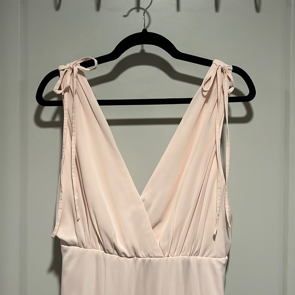 Bill Levkoff Petal Pink Chiffon A-Line Bridesmaid Dress
